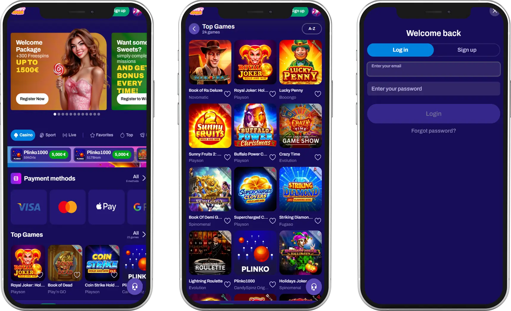 mobile app homepage
