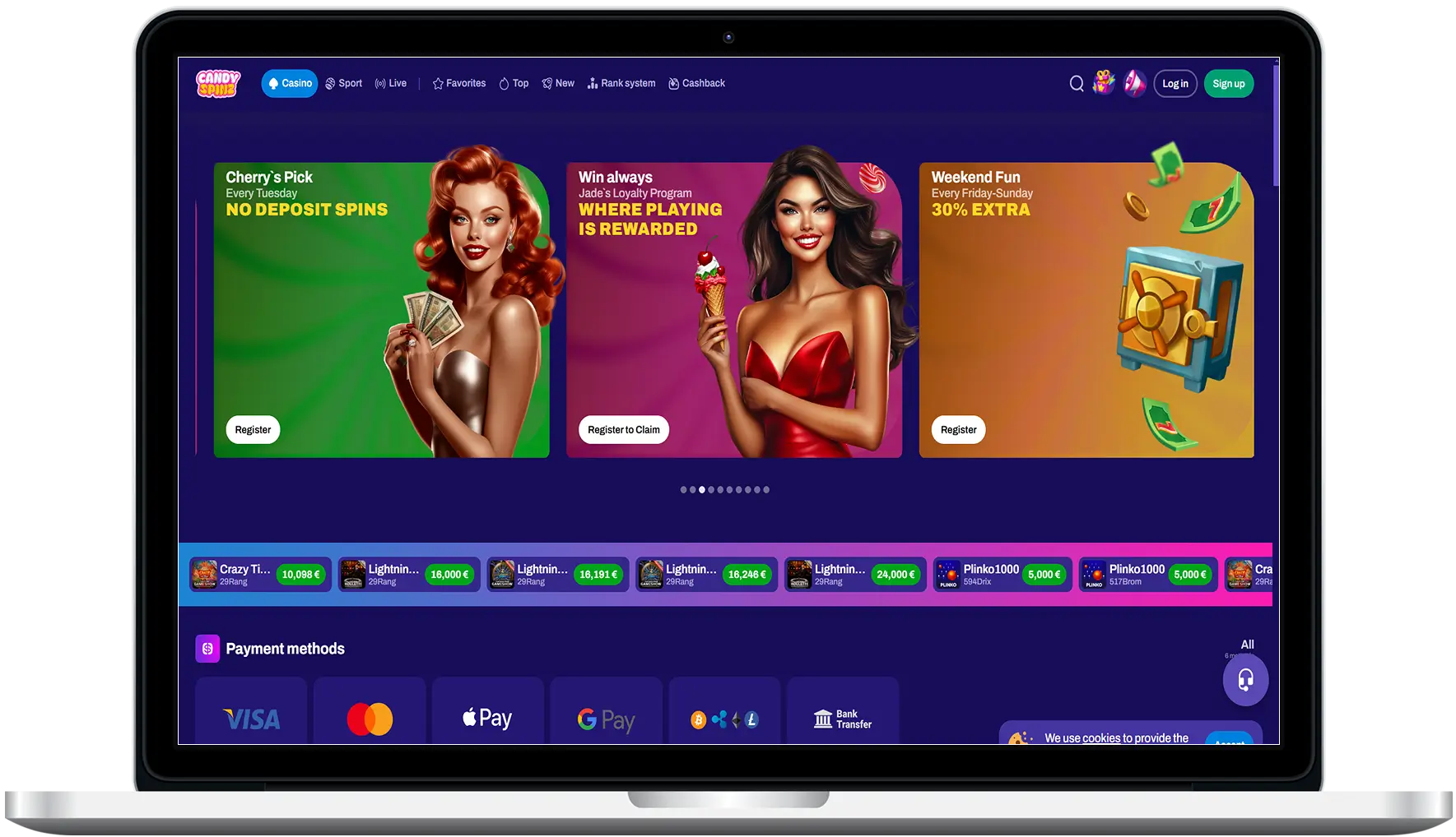 Candy Spinz homepage